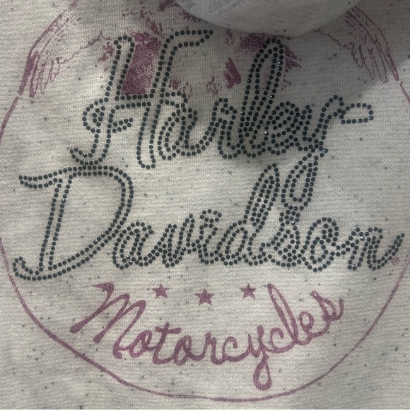 Harley-Davidson Women Metallic Flecked Zip Hoodie Track Hooded Jacket Small - Picture 5 of 6